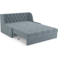 Диван Мебель-АРС Аккордеон Барон №6 ППУ 120x200 (велюр серый/синий HB-178/26) в Лиде
