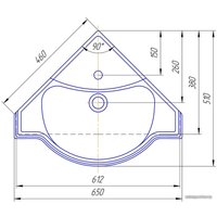 Умывальник Kirovit Классик угловой