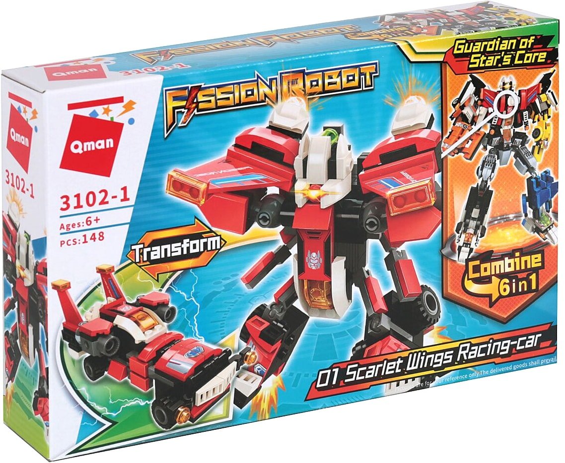 

Конструктор Qman Fission Robot 3102-1 Scarlet Wings Racing Car