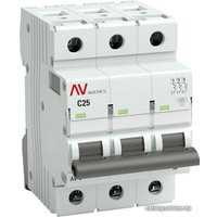Выключатель автоматический EKF Averes AV-6 3P 25A (C) 6kA mcb6-3-25C-av