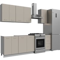 Готовая кухня Кортекс-мебель Корнелия Лира 1.8 без столешницы (капучино)
