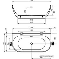 Ванна Ravak Freedom W 166x80