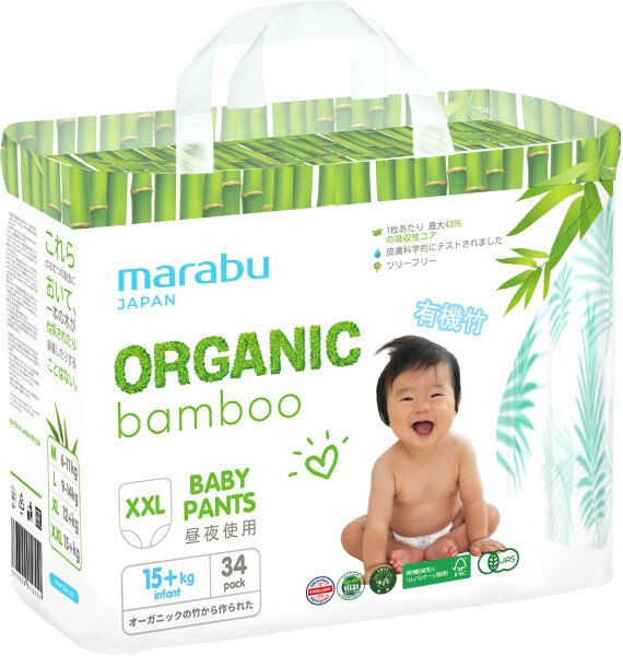 

Трусики-подгузники Marabu Organic Bamboo XXL 15+кг (34 шт)