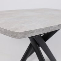 Кухонный стол Мамадома Leonel-130 раздвижной 130-165х85 (серый сланец/черный)