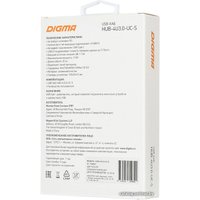 USB-хаб Digma HUB-4U3.0-UC-S