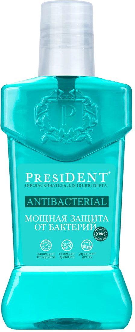 

Ополаскиватель для полости рта PresiDent Antibacterial Мощная защита 250 мл