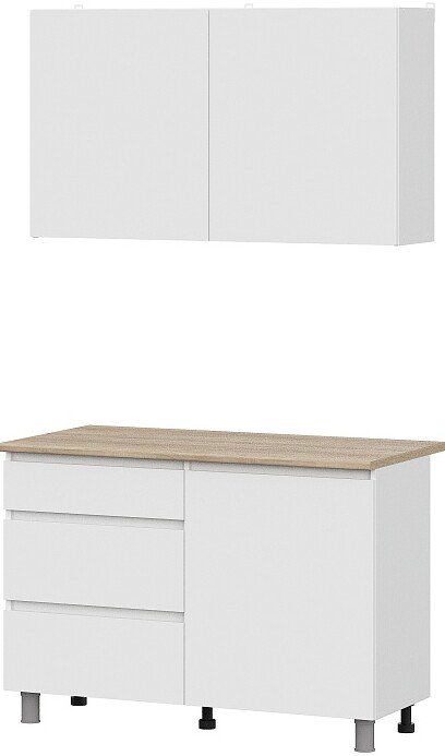 

Готовая кухня NN мебель Денвер 1.2м (белый/дуб сонома)