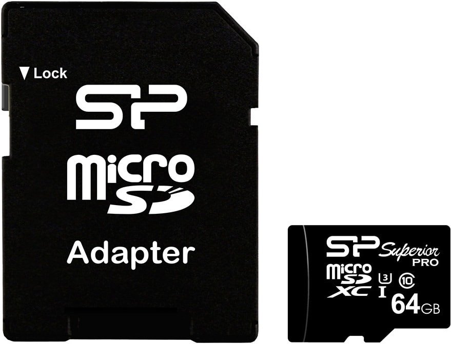 

Карта памяти Silicon-Power Superior Pro microSDXC SP064GBSTXDU3V10SP 64GB (с адаптером)