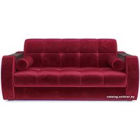 Диван Мебель-АРС Аккордеон Барон №3 (бархат, красный Star Velvet 3 Dark Red)