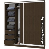 Шкаф-купе Кортекс-мебель Сенатор ШК12-45 Классика ДСП (венге)