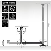 Кронштейн для монитора ExeGate EWM1-3420-02