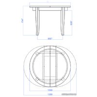 Кухонный стол Мебель-класс Фидес (белый)