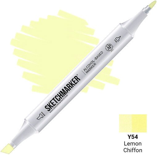 

Маркер художественный Sketchmarker Двусторонний Y54 SM-Y54 (желтый шифон)