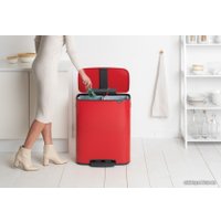 Система сортировки мусора Brabantia Bo Pedal Bin 2 x 30 л (пламенно-красный)