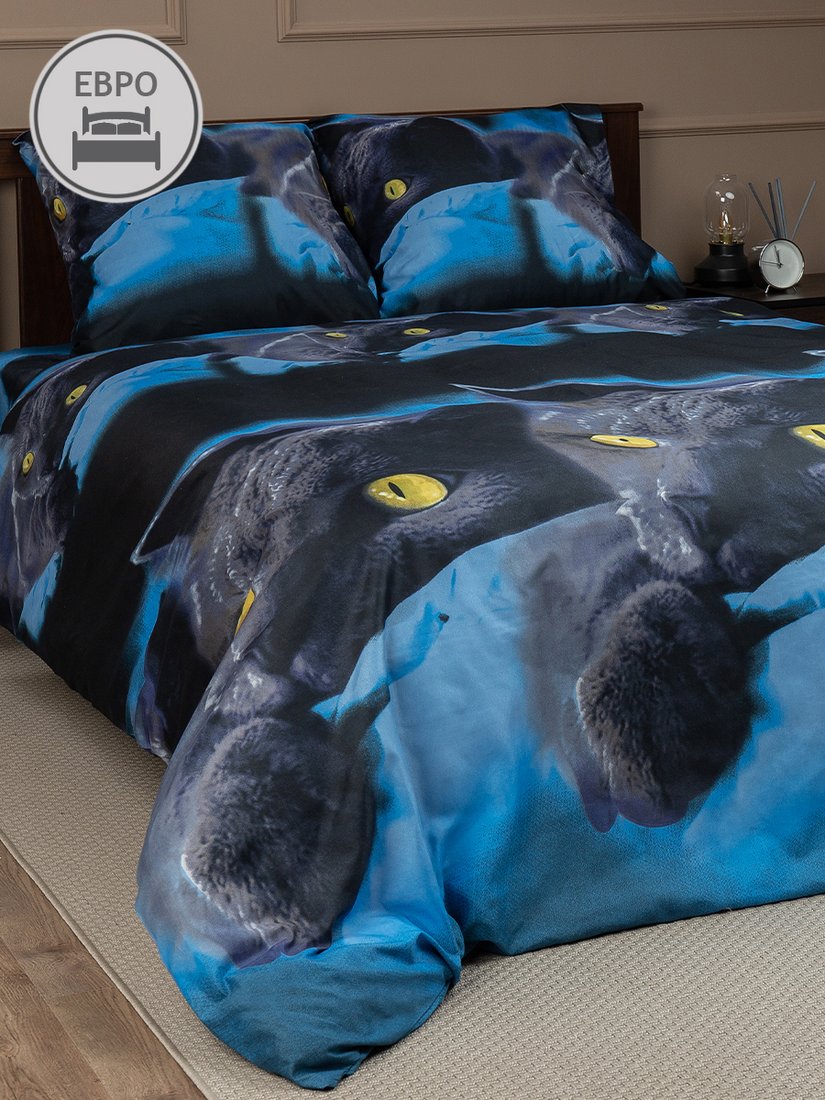 

Постельное белье Amore Mio Meow евро 24620 (черный)