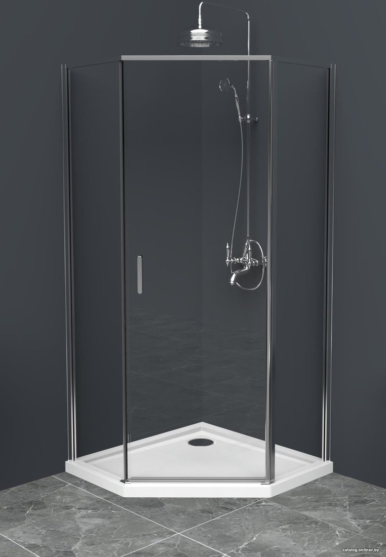 Душевой уголок BelBagno UNO-195-P-1-100-C-Cr