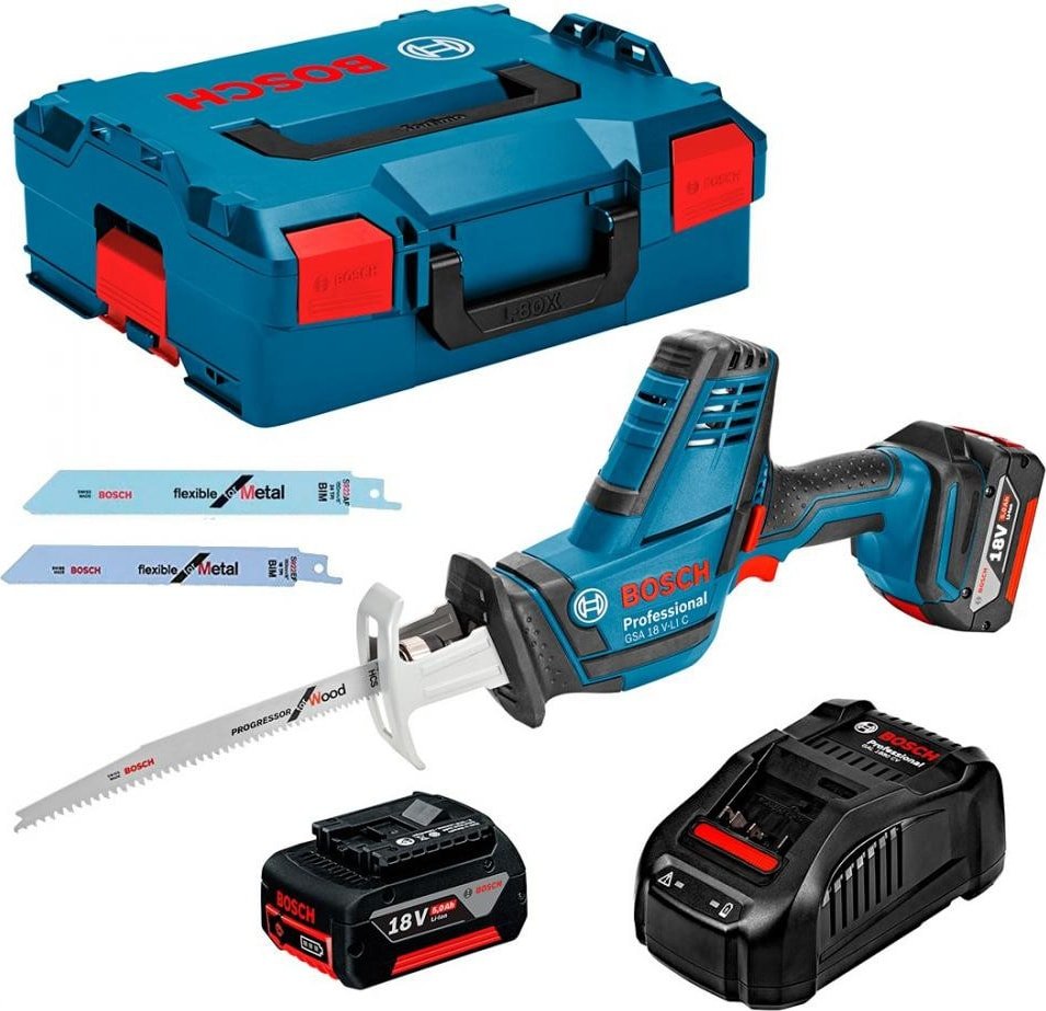 

Сабельная пила Bosch GSA 18 V-LI C Professional 06016A5002 (с 2-мя АКБ 5 Ah, кейс)