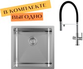 DER 100 X + cмеситель AquaSanita 7763 002 steel