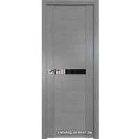 Межкомнатная дверь ProfilDoors 2.01XN L 50x190 (грувд серый, стекло Lacobel Черный лак)