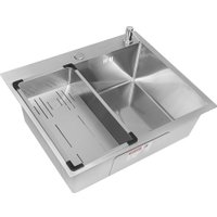 Кухонная мойка ARFEKA Eco AR мойка 600*500, коландер G, дозатор Satin Decor