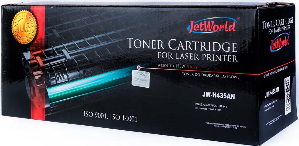 

Картридж JetWorld JW-H435AN (аналог HP CB435A)