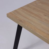 Кухонный стол Listvig Hagen 140 раздвижной, 140-180x85 (дуб вотан/черный)