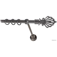 Карниз для штор Lm Decor Веер (антрацит, гладкая, 4м 16мм, 1 ряд)