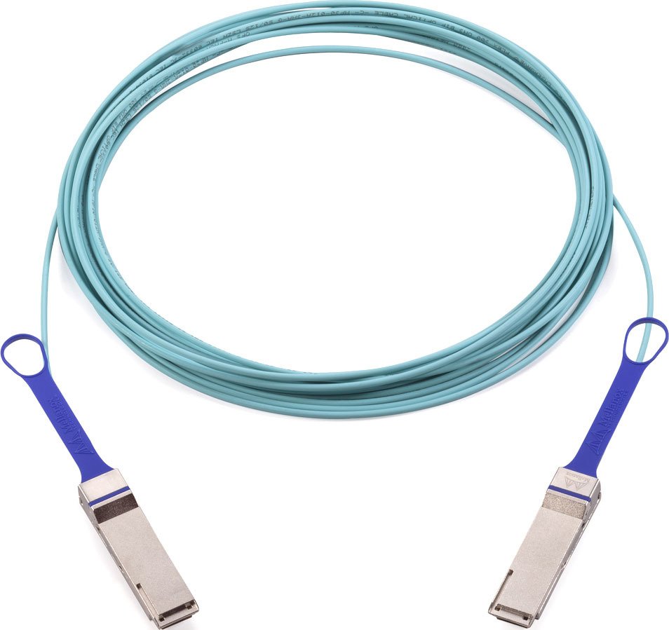 

Кабель Mellanox QSFP28 - QSFP28 MFA1A00-C010 (10 м, голубой)