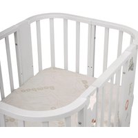 Кроватка-трансформер Indigo Baby Line 5 в 1 с поперечным маятником (машинки)