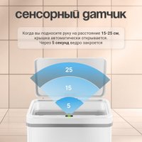 Мусорное ведро Tesler STB-40F (белый)