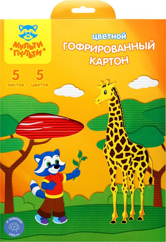 

Набор цветного картона Мульти-пульти Приключения Енота КГ5А4_11094 (5 цв)