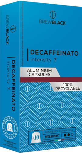 Кофе в капсулах BrewBlack Decaffeinato Aluminium 10 шт