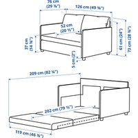 Софа Ikea Fridhult Skiftebo желтый, 119 См 00575446