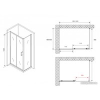 Душевой уголок Abber Schwarzer Diamant AG301005-S505