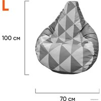 Кресло-мешок LoftyHome Груша L (оксфорд, зеленый)