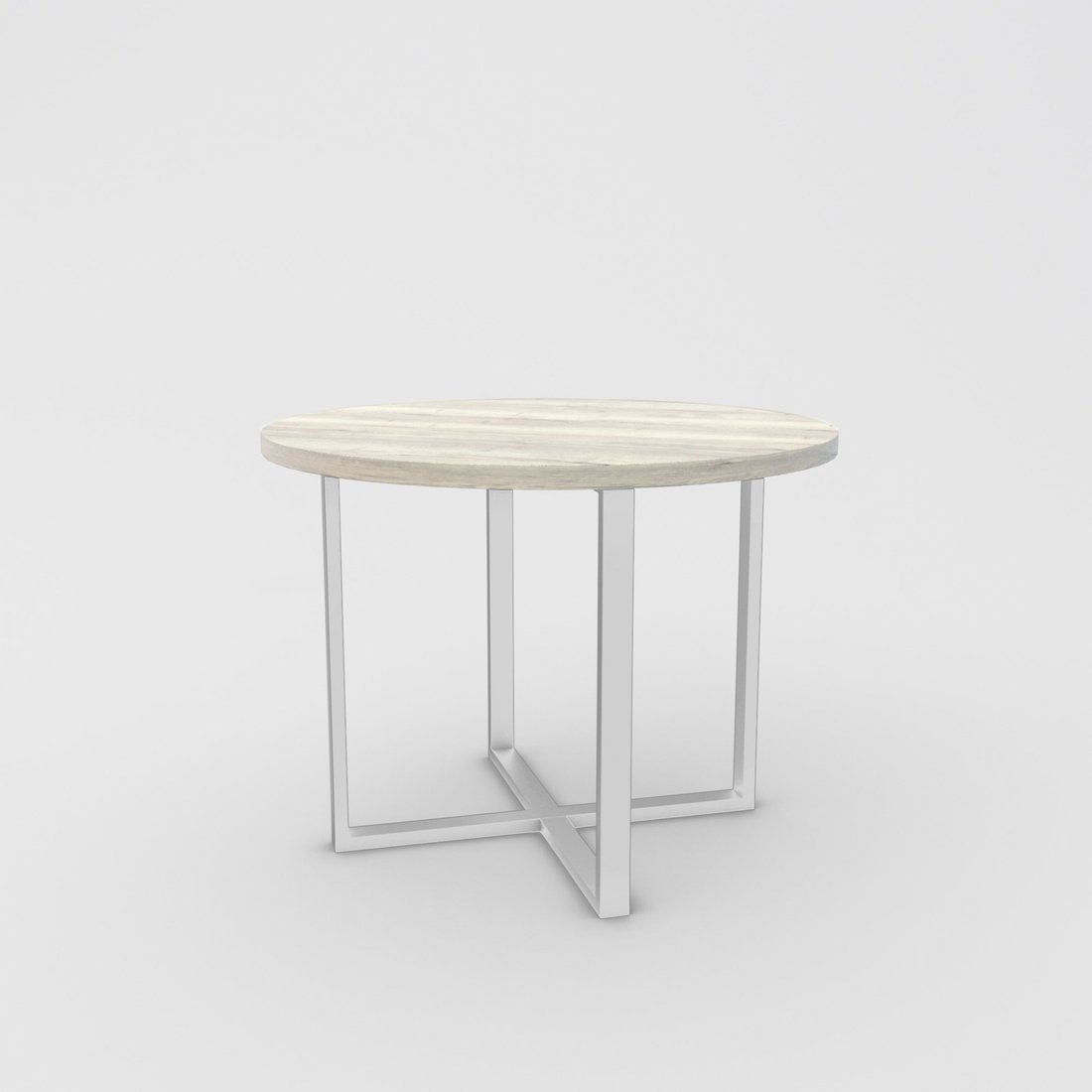 

Кухонный стол Hype Mebel Раунд раздвижной 100x100 (белый/древесина белая)