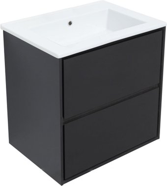 Aquanet Тумба под умывальник Милан 65 306379 (черный глянец)