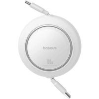Кабель Baseus Free2Pull Mini Retractable Charging Cable 100W USB Type-C - USB Type-C (1.5 м, белый)