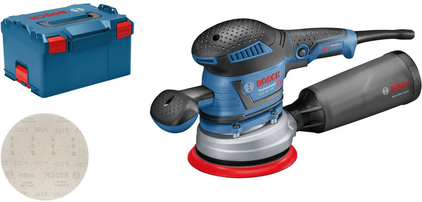 Эксцентриковая шлифмашина Bosch GEX 40-150 Professional 060137B201 (кейс)