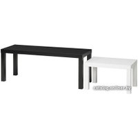 Журнальный столик Ikea Лакк комплект (черный/белый) 003.798.55