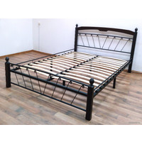 Кровать ГЗМИ Форвард-Мебель Муза 1 140x200 (черный-ножка 01-шоколад)