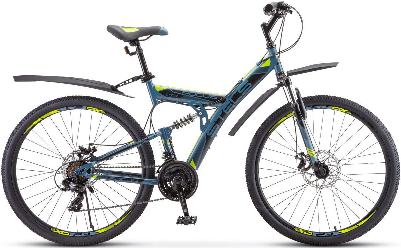 

Велосипед Stels Focus MD 27.5 21-sp V010 2020 (серый/желтый)