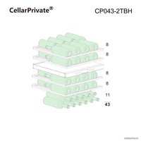 Винный шкаф Cellar Private CP043-2TBH со скрытой ручкой