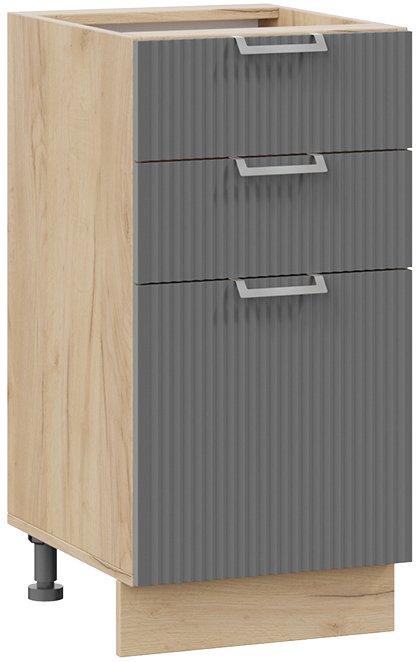 

Шкаф напольный Трия Кимберли 1Н4Я3 (дуб крафт золотой/титан)