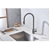 Смеситель Paulmark Iniversal Un213880-GM (черный/вороненая сталь)