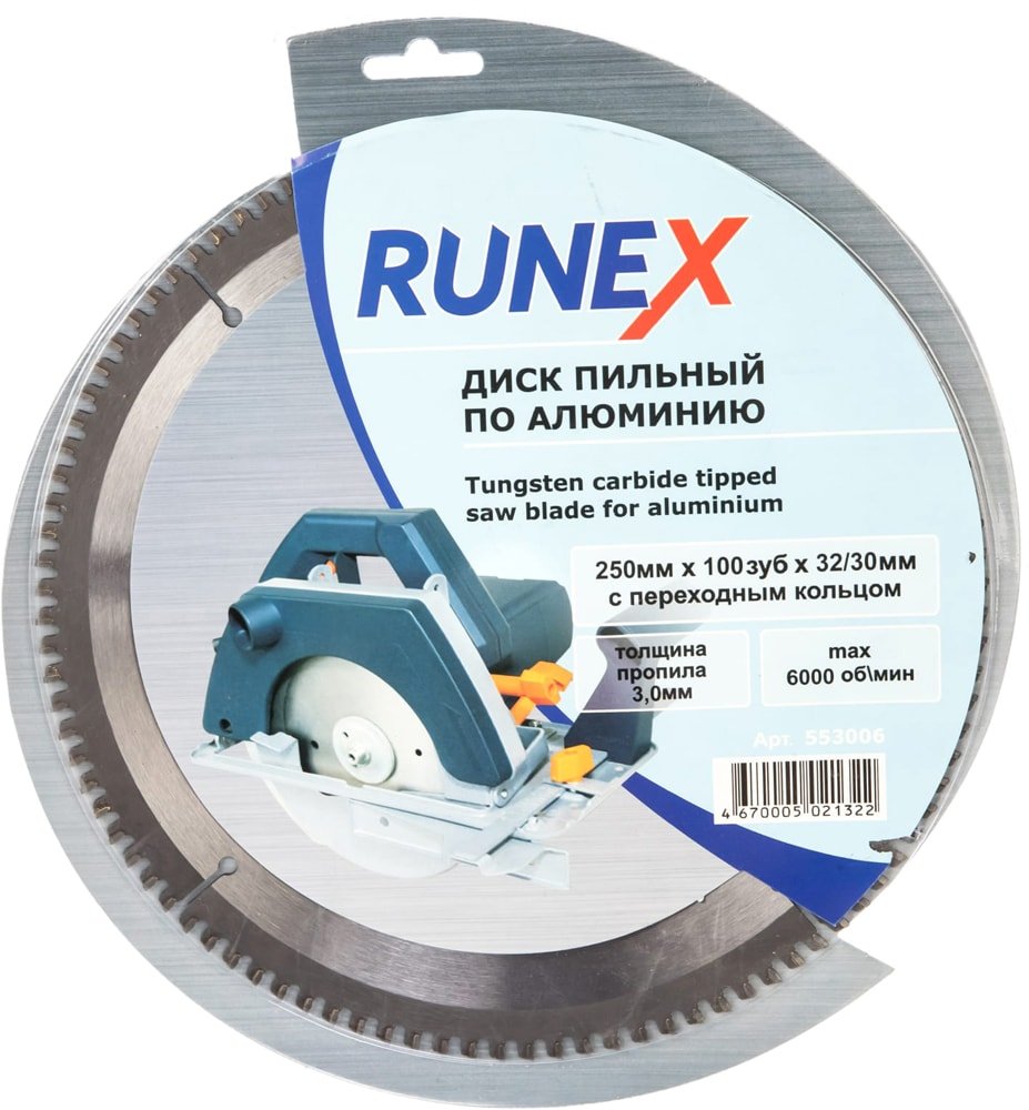 

Пильный диск Runex 250х32/30 мм Z100 553006