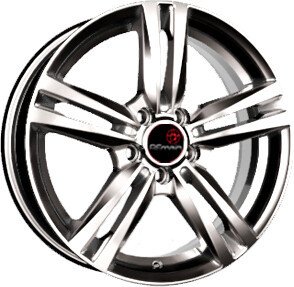 Литые диски Vector V217 16x6" 5x112мм DIA 57.1мм ET 48мм Серебристый