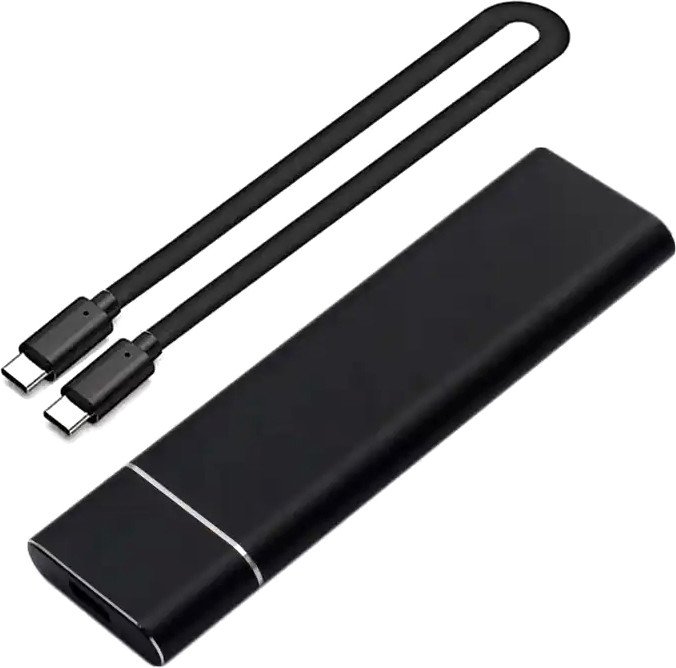 

Бокс для накопителей M.2 USBTOP M.2 NVME - USB-C/USB-C (10 Гбит/с, черный)
