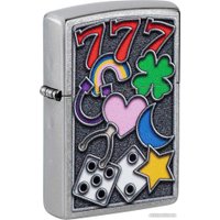 Зажигалка Zippo Street Chrome All Luck 48682