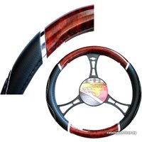 Оплетка на руль AVG 686BK/WO 205154 (черный/коричневый)